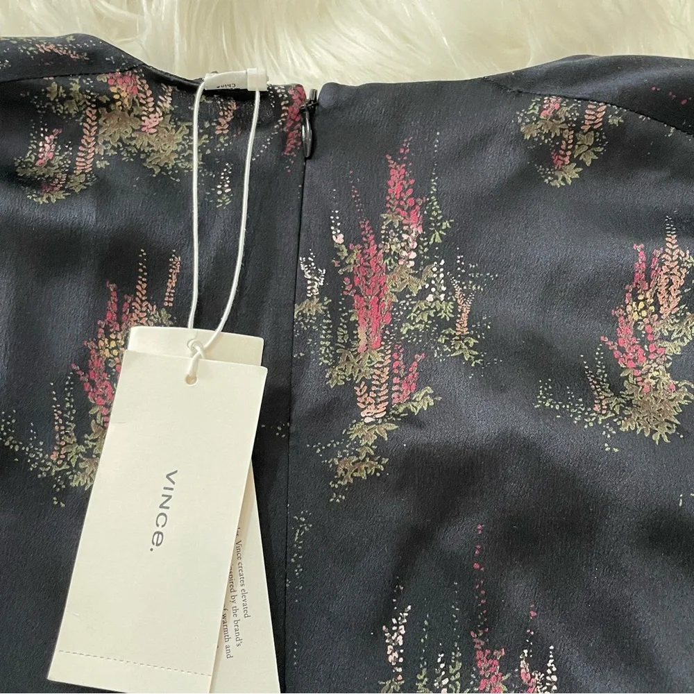 Vince Wisteria Printed Silk Blouse - Picture 7 of 7